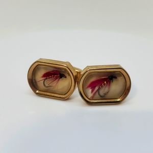 Vintage Swank fishing lure cufflinks